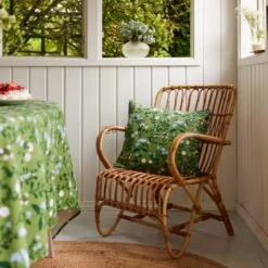 Marimekko Finlayson Ulla Green / Blue / Pink Throw Pillow