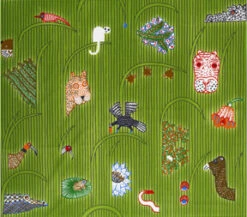 Marimekko Afrikan Kuningatar Green Fabric Repeat