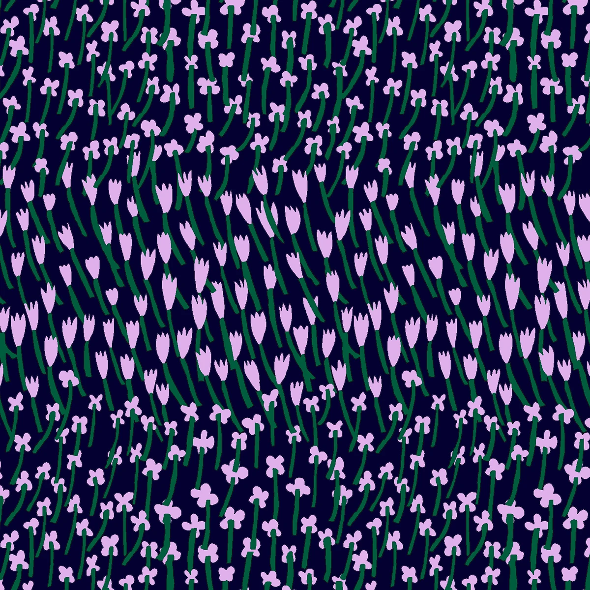 Marimekko Apilainen Navy / Lilac / Green Panama Fabric 3 Marimekko Apilainen Navy / Lilac / Green Panama Fabric