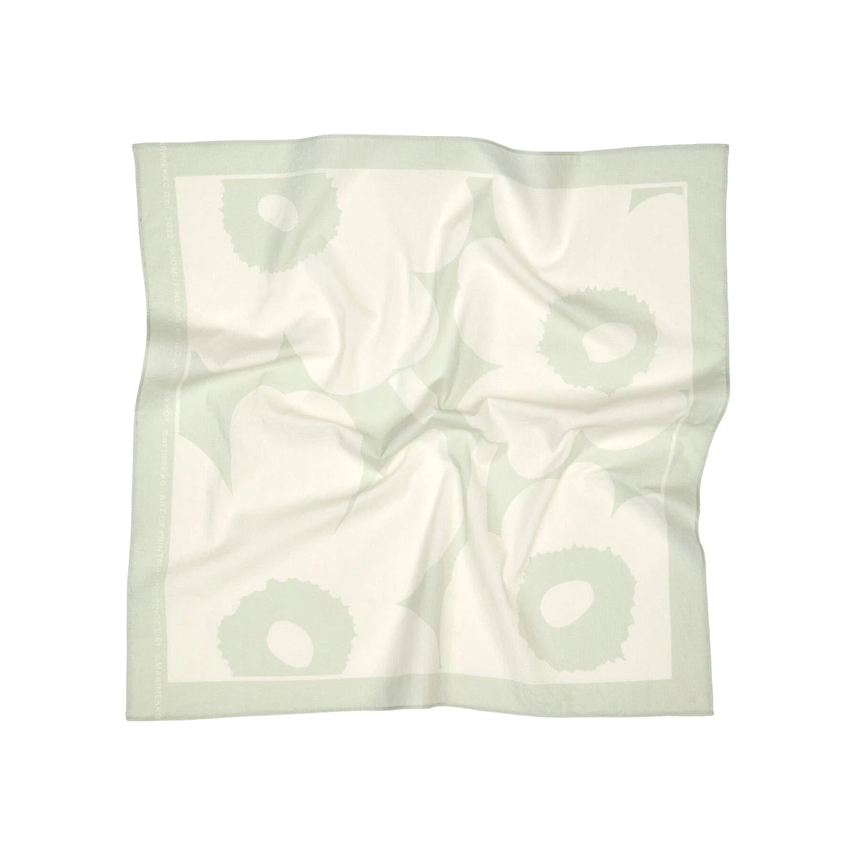 Marimekko Astrilli Green / White Unikko Scarf 4 Marimekko Astrilli Green / White Unikko Scarf - Image 2