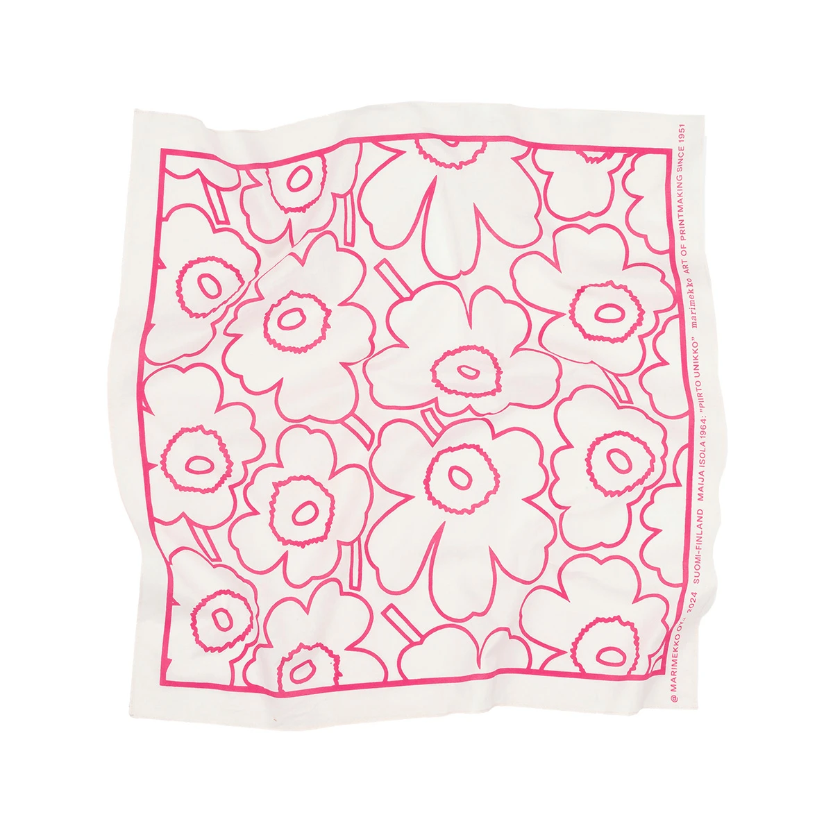 Marimekko Astrilli Piirto Unikko Off-White / Pink Scarf 4 Marimekko Astrilli Piirto Unikko Off-White / Pink Scarf - Image 2