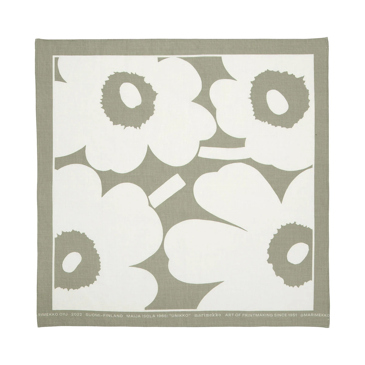 Marimekko Astrilli Tan / White Unikko Scarf 3 Marimekko Astrilli Tan / White Unikko Scarf