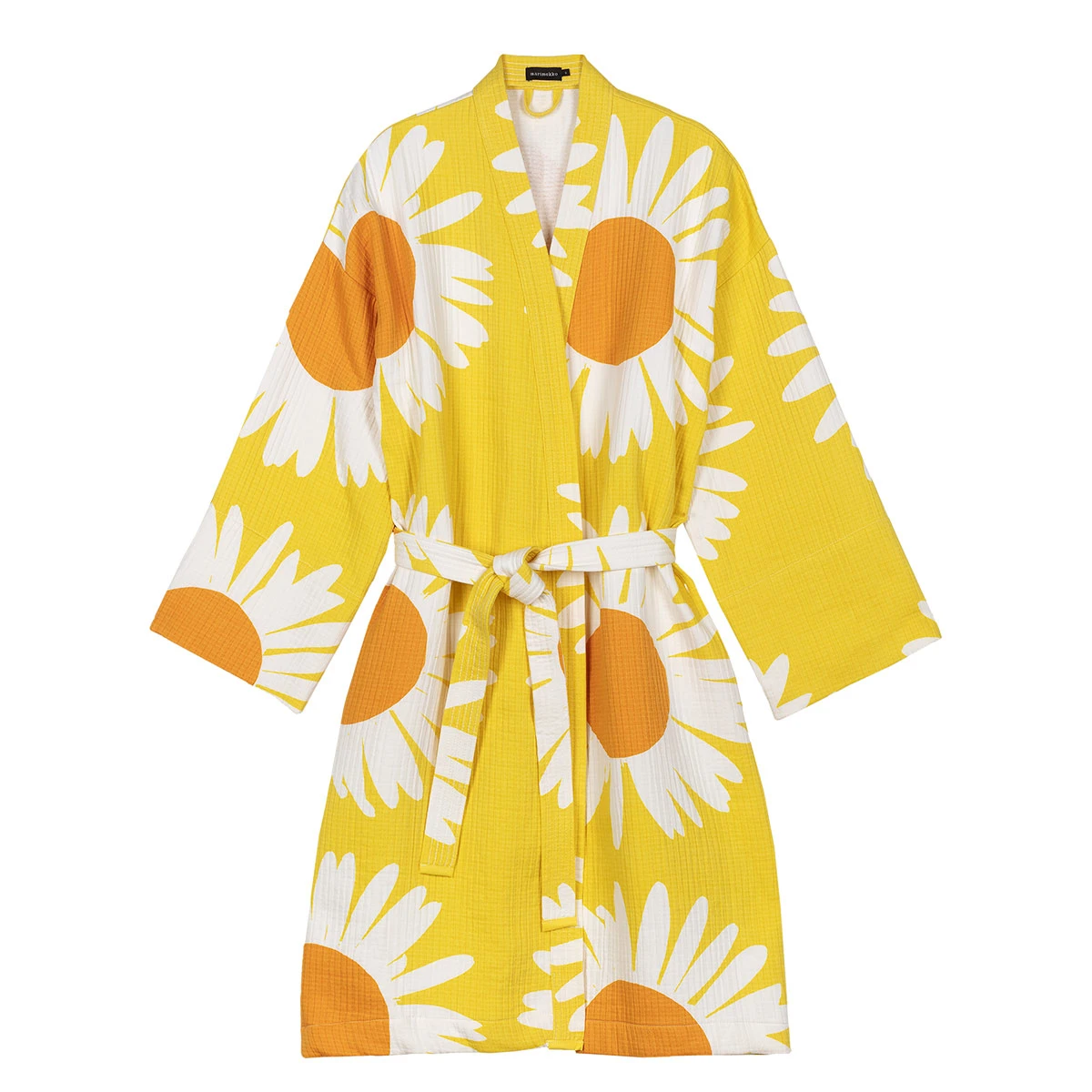 Marimekko Auringonkukka Yellow / Orange / White Bathrobe 3 Marimekko Auringonkukka Yellow / Orange / White Bathrobe
