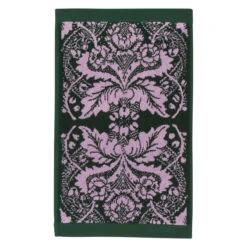 Marimekko Fandango Green / Lavender Velour Guest Towel