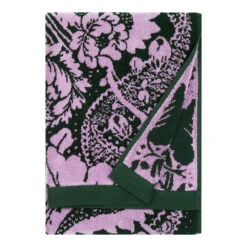 Marimekko Fandango Green / Lavender Velour Hand Towel