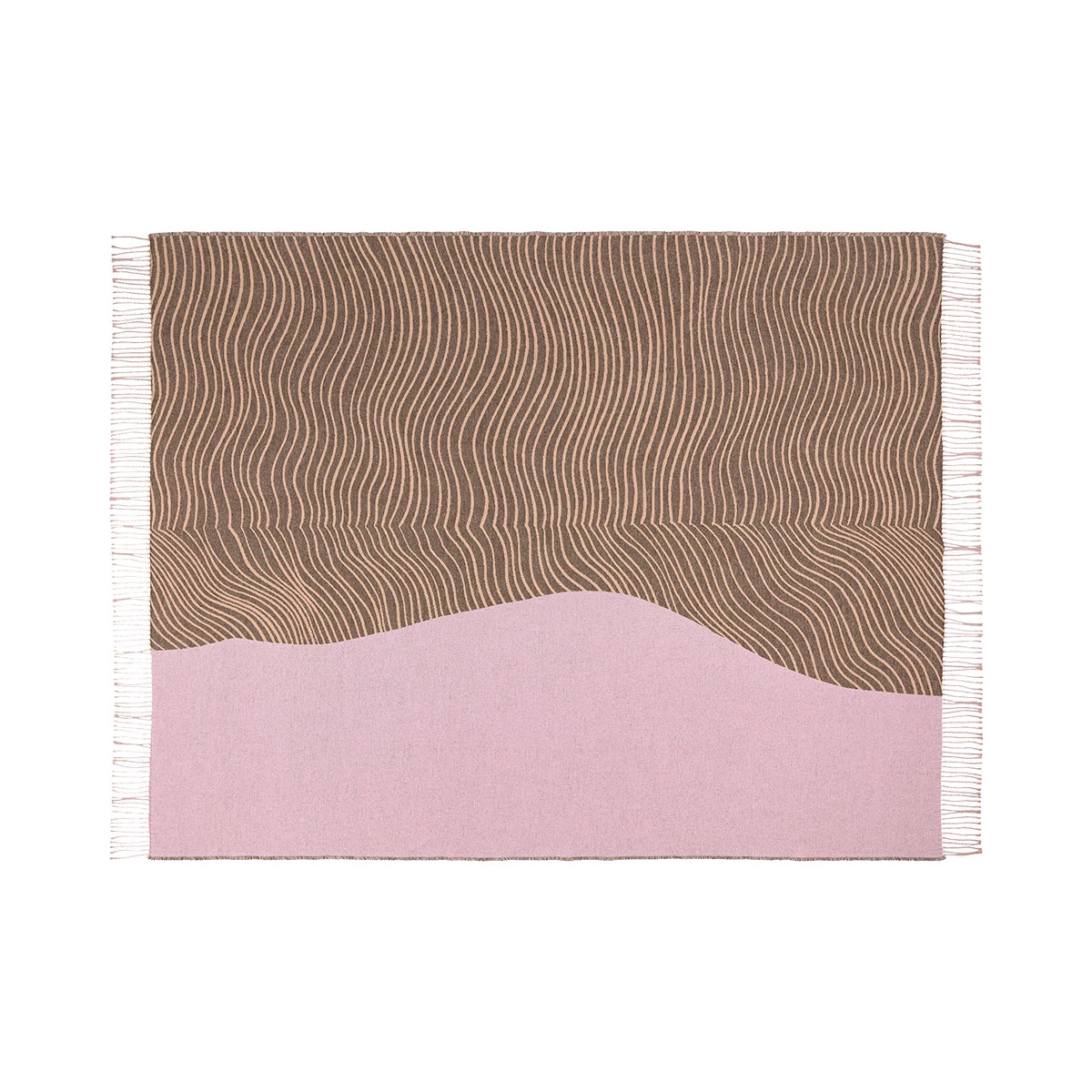 Marimekko Gabriel Nakki Pink / Brown / Tan Throw Blanket 4 Marimekko Gabriel Nakki Pink / Brown / Tan Throw Blanket - Image 2