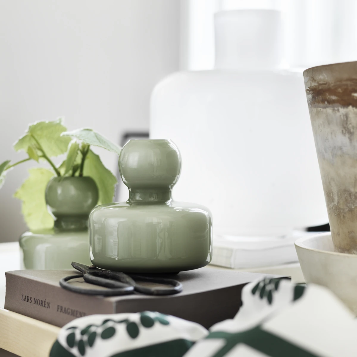 Marimekko Green Flower Vase 5 Marimekko Green Flower Vase - Image 3