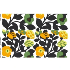 Marimekko Green Green Dark Charcoal/Yellow Fabric