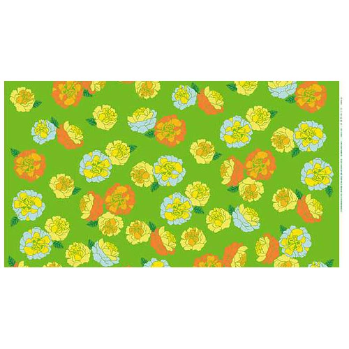 Marimekko Green/Yellow Kaneliruusu Fabric 3 Marimekko Green/Yellow Kaneliruusu Fabric