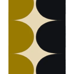 Marimekko Härkä Olive/Black Fabric Repeat
