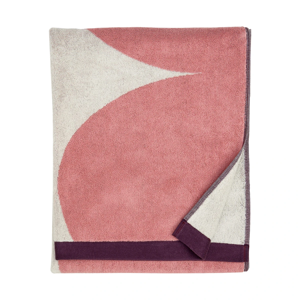 Marimekko Härkä Wine / Pink Bath Towel 3 Marimekko Härkä Wine / Pink Bath Towel