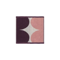 Marimekko Härkä Wine / Pink Washcloth