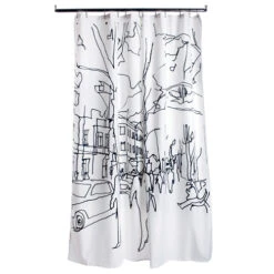 Marimekko Hetkiä Moments Long Polyester Shower Curtain