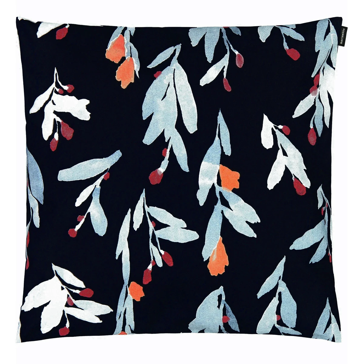 Marimekko Hyhma Navy / Orange / Red Large Throw Pillow 3 Marimekko Hyhma Navy / Orange / Red Large Throw Pillow