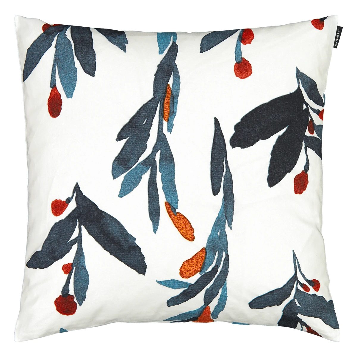 Marimekko Hyhma White / Blue / Orange Medium Throw Pillow 2 Marimekko Hyhma White / Blue / Orange Medium Throw Pillow