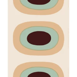 Marimekko Melooni Brown / Blue Cotton-Linen Fabric Repeat 7 Marimekko Melooni Brown / Blue Cotton-Linen Fabric Repeat -home decoration marimekko hyraily green white cotton panama fabric 39