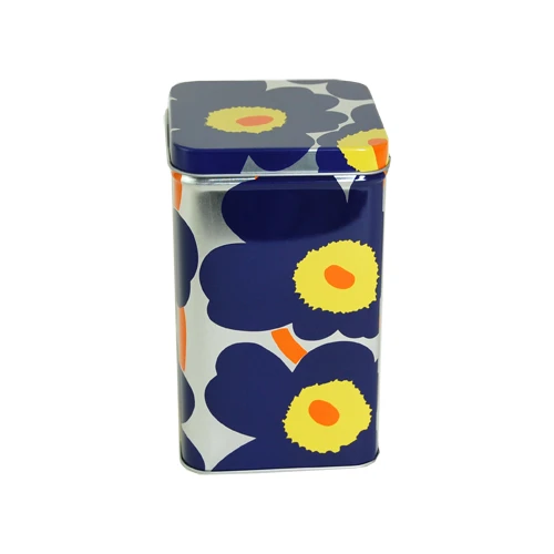 Marimekko Indigo/Yellow Unikko Large Tin 3 Marimekko Indigo/Yellow Unikko Large Tin