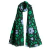 Marimekko Iso Pikkulempi Black / Green / Blue Fiore Scarf -home decoration marimekko iso pikkulempi black green fiore scarf 30