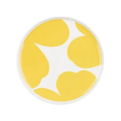 Marimekko Iso Unikko White / Spring Yellow Salad Plate -home decoration marimekko iso unikko white spring yellow salad plate 42