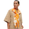 Marimekko Jahha Nokturno Orange / White Cotton Silk Scarf 1 Marimekko Jahha Nokturno Orange / White Cotton Silk Scarf -home decoration marimekko jahha nokturno orange white cotton silk scarf 19