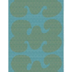 Marimekko Jokeri Papajo Turquoise / Beige Cotton Fabric