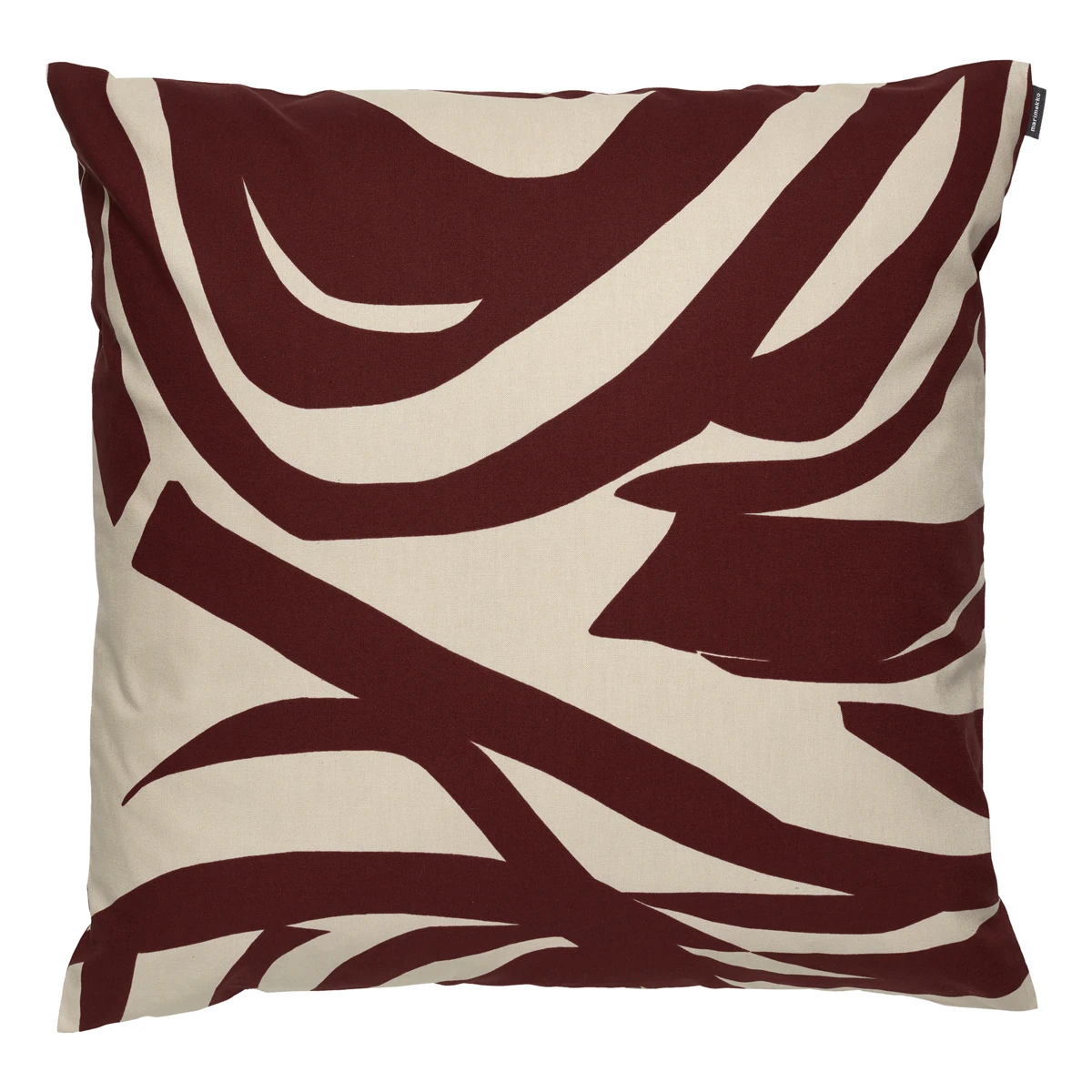 Marimekko Jokuraita Beige / Brown Large Throw Pillow 4 Marimekko Jokuraita Beige / Brown Large Throw Pillow - Image 2