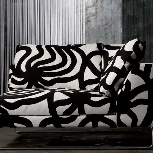 Marimekko Joonas Black / White Upholstery Fabric 5 Marimekko Joonas Black / White Upholstery Fabric - Image 3