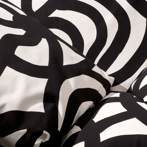 Marimekko Joonas Black / White Upholstery Fabric 6 Marimekko Joonas Black / White Upholstery Fabric - Image 4