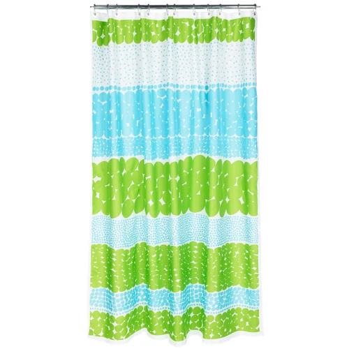 Marimekko Jurmo Turquoise Long Shower Curtain 3 Marimekko Jurmo Turquoise Long Shower Curtain
