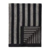 Marimekko Kaksi Raitaa Black / Grey Bath Towel -home decoration marimekko kaksi raitaa black grey bath towel 48
