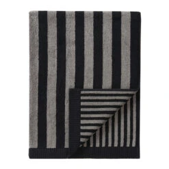 Marimekko Kaksi Raitaa Black / Grey Bath Towel