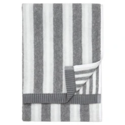 Marimekko Kaksi Raitaa Heather Grey / White Hand Towel