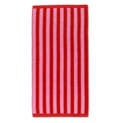 Marimekko Kaksi Raitaa Red / Pink Hand Towel