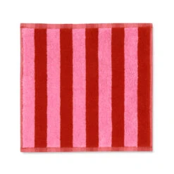 Marimekko Kaksi Raitaa Red / Pink Washcloth