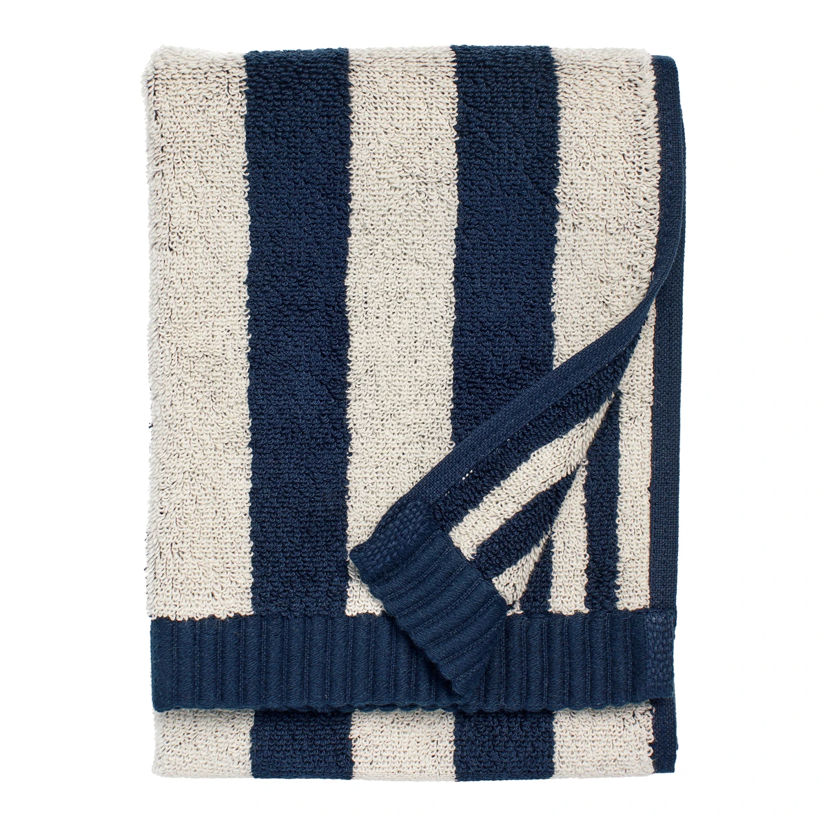 Marimekko Kaksi Raitaa Sand / Navy Guest Towel 3 Marimekko Kaksi Raitaa Sand / Navy Guest Towel