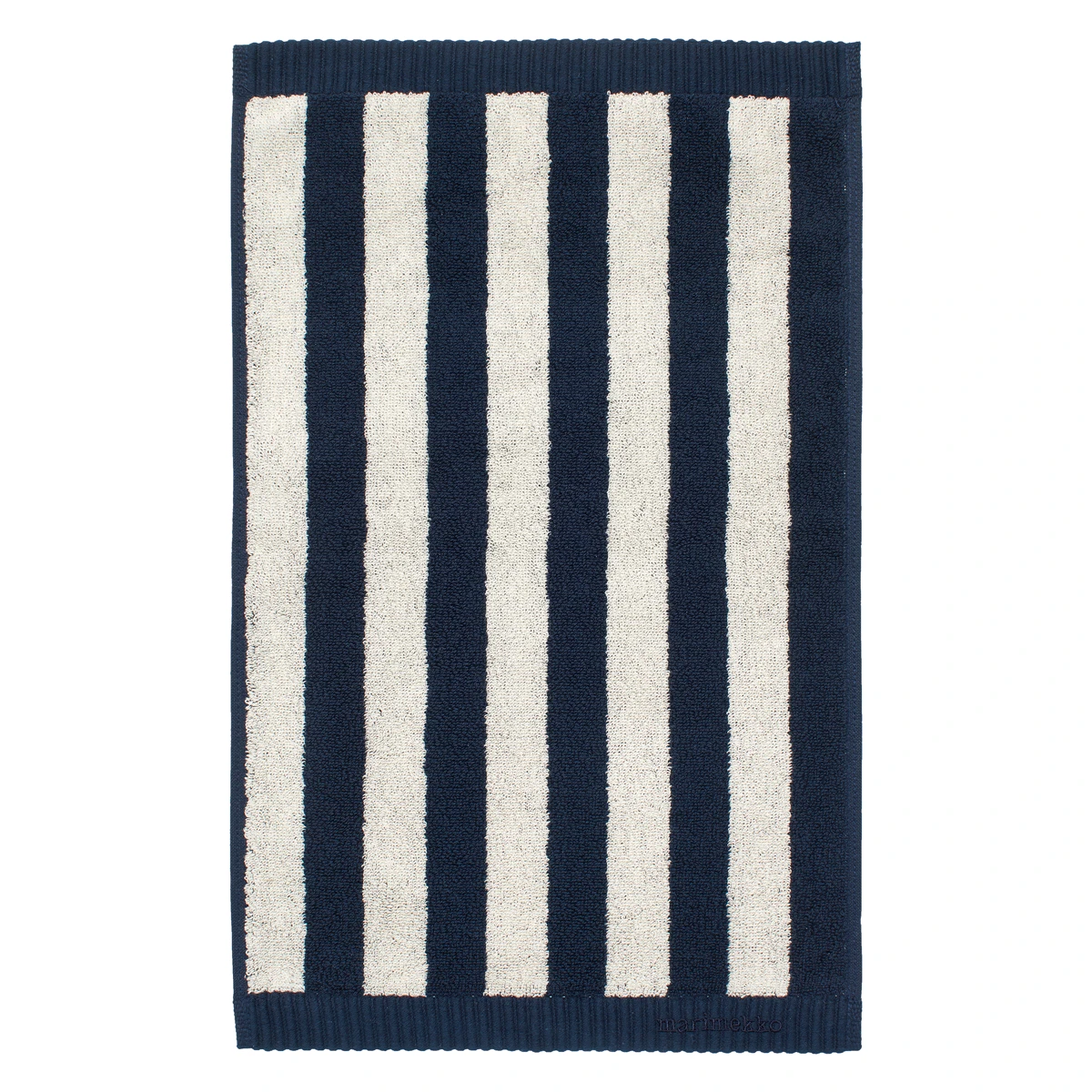 Marimekko Kaksi Raitaa Sand / Navy Guest Towel 4 Marimekko Kaksi Raitaa Sand / Navy Guest Towel - Image 2