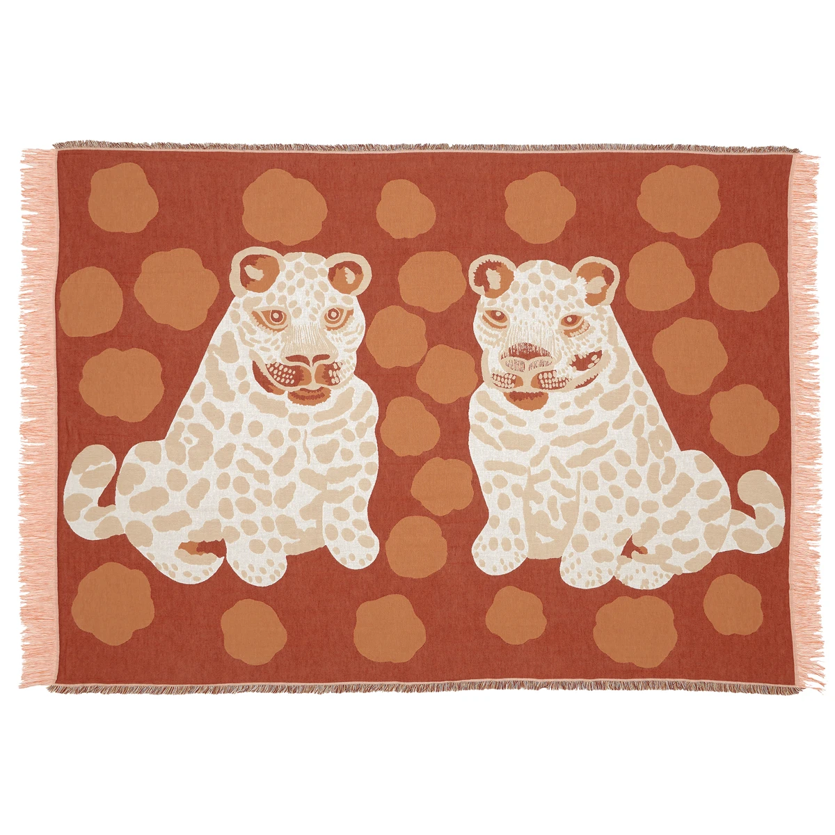 Marimekko Kaksoset Beige / Apricot / White Blanket 6 Marimekko Kaksoset Beige / Apricot / White Blanket - Image 4