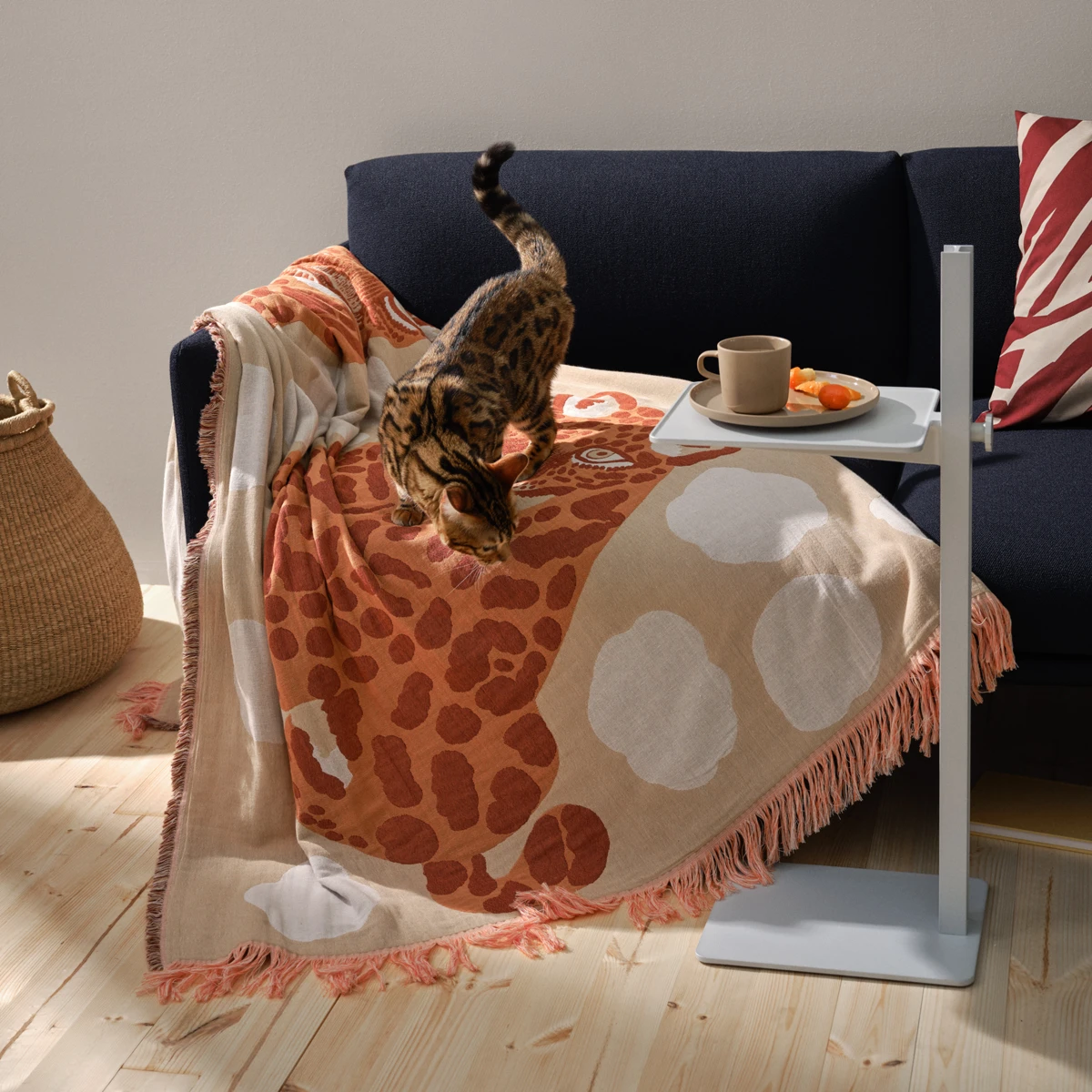 Marimekko Kaksoset Beige / Apricot / White Blanket 3 Marimekko Kaksoset Beige / Apricot / White Blanket