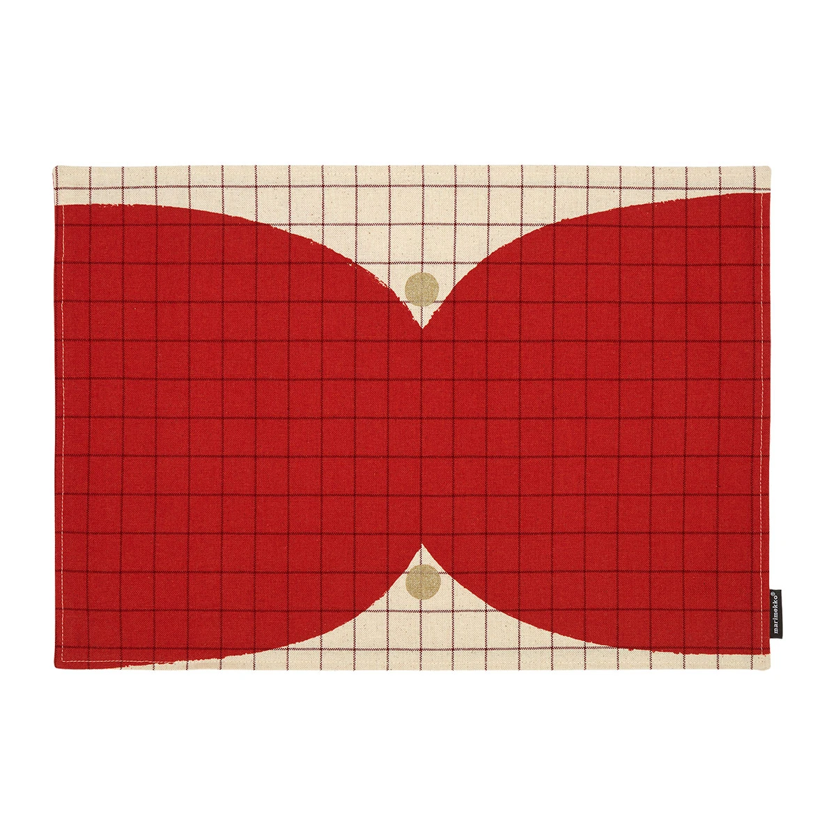 Marimekko Kalendi Red / Beige / Gold Placemat 3 Marimekko Kalendi Red / Beige / Gold Placemat
