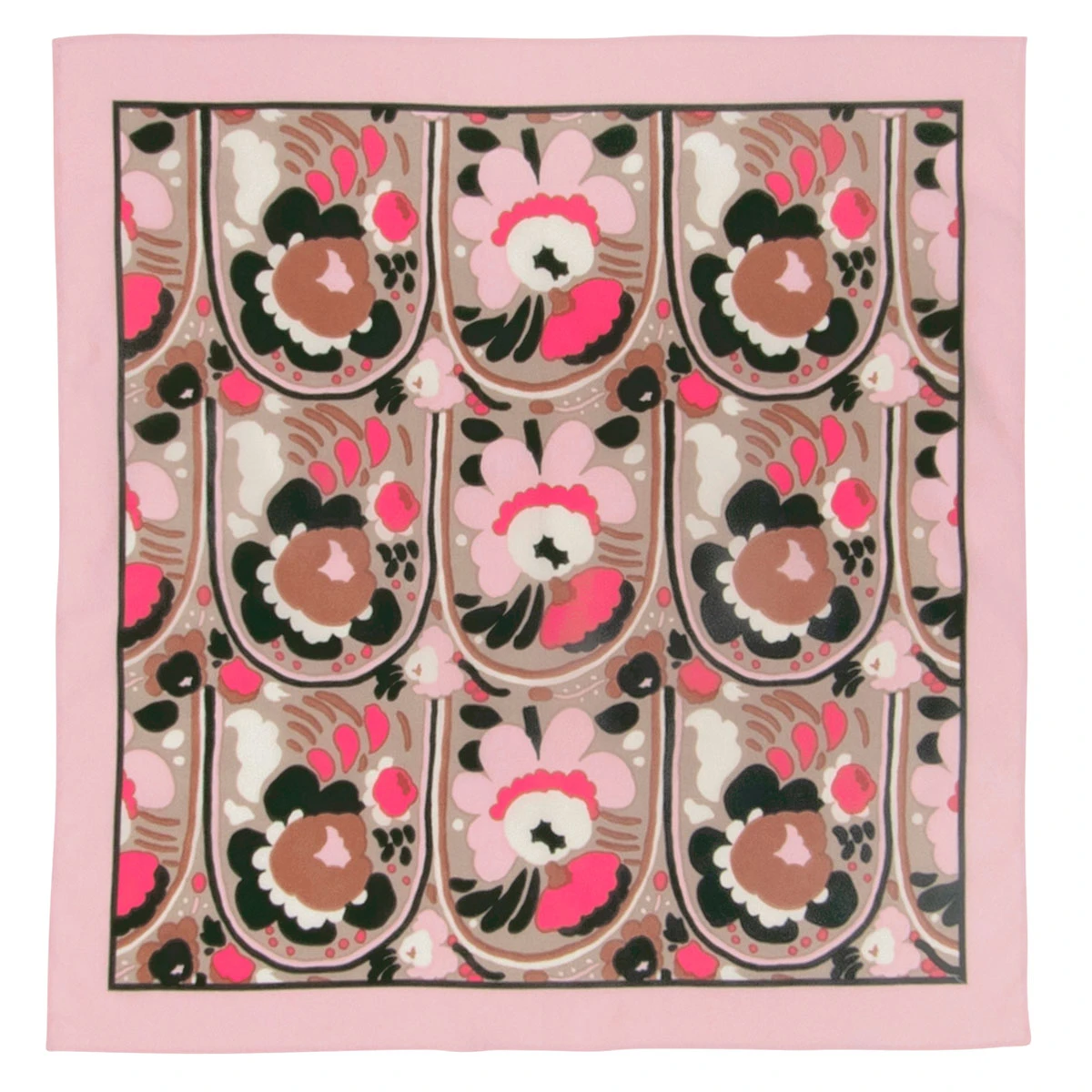 Marimekko Karuselli Pink / Brown Taisa Scarf 4 Marimekko Karuselli Pink / Brown Taisa Scarf - Image 2