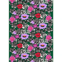Marimekko Kaukokaipuu Green / Multi Panama Fabric