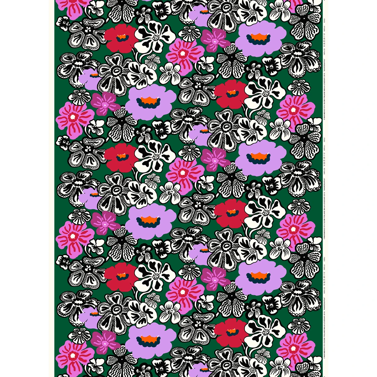 Marimekko Kaukokaipuu Green / Multi Panama Fabric 3 Marimekko Kaukokaipuu Green / Multi Panama Fabric