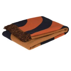 Marimekko Keisarinkruunu Brown / Black / Orange Blanket -home decoration marimekko keisarinkruunu brown black orange blanket 56