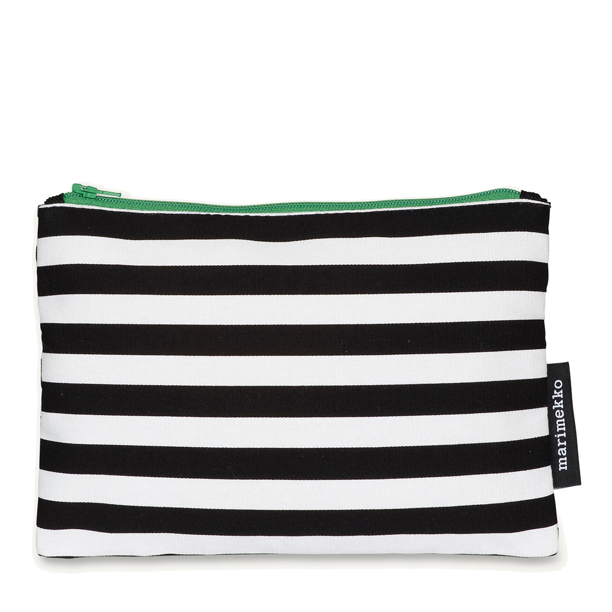 Marimekko Keksi Tasaraita Anniversary Black / White Zip Pouch 4 Marimekko Keksi Tasaraita Anniversary Black / White Zip Pouch - Image 2