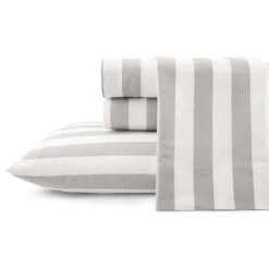 Marimekko Kesahelle White / Grey Queen Sheet Set