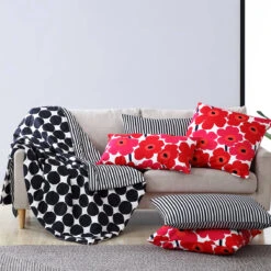 Marimekko Kivet Black / Ajo Black Reversible Throw 11 Marimekko Kivet Black / Ajo Black Reversible Throw -home decoration marimekko kivet black ajo black reversible throw blanket 51