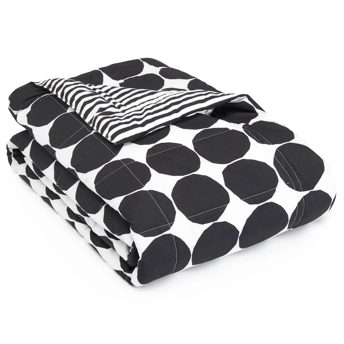 Marimekko Kivet Black / Ajo Black Reversible Twin Blanket 6 Marimekko Kivet Black / Ajo Black Reversible Twin Blanket - Image 4
