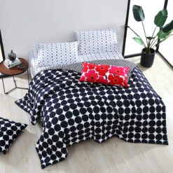Marimekko Kivet Black / Ajo Black Reversible Twin Blanket 10 Marimekko Kivet Black / Ajo Black Reversible Twin Blanket -home decoration marimekko kivet black ajo black reversible twin blanket 69