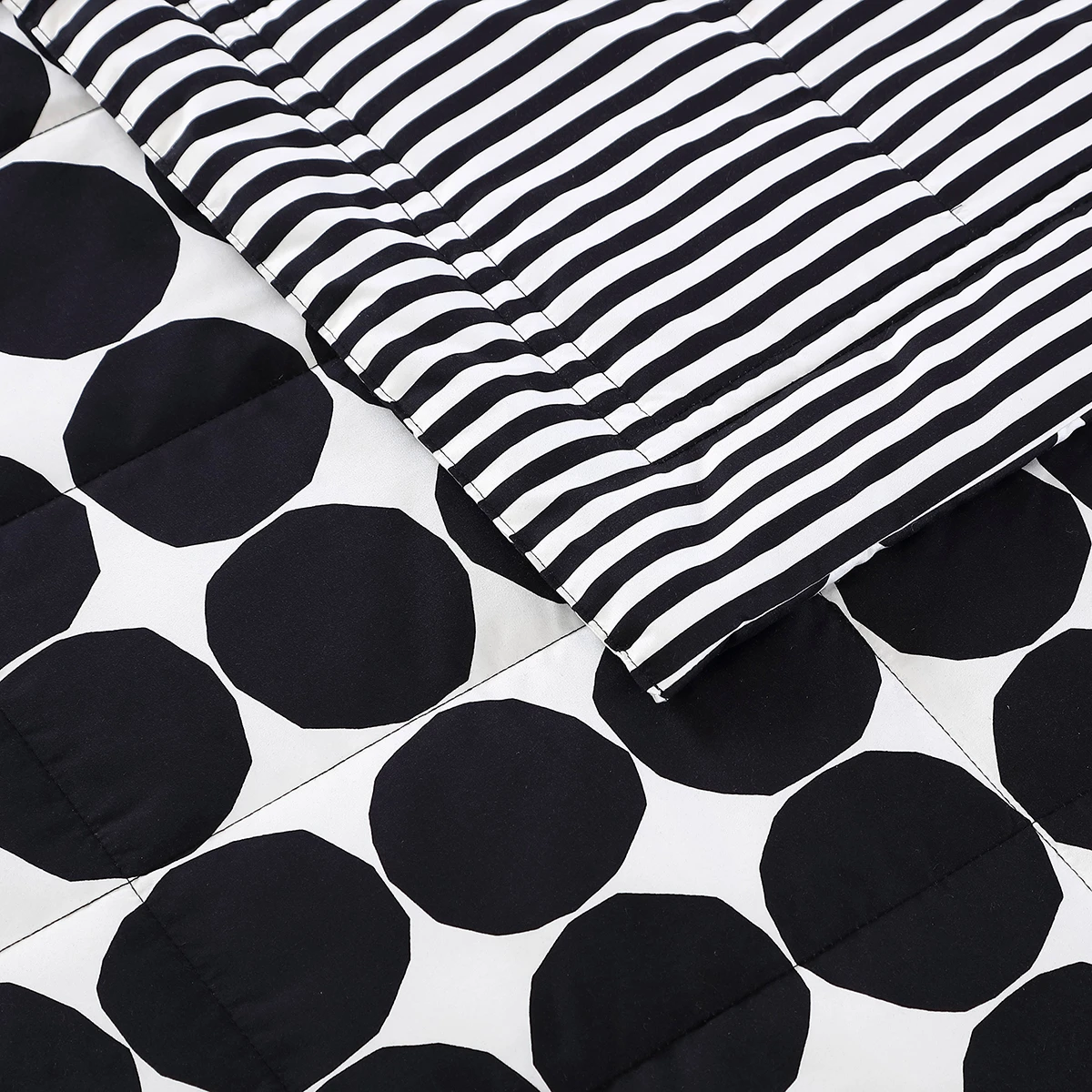 Marimekko Kivet Black / Ajo Black Reversible Twin Blanket 8 Marimekko Kivet Black / Ajo Black Reversible Twin Blanket - Image 6