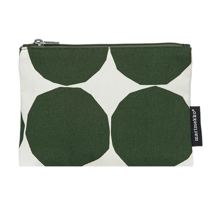 Marimekko Kivet Ivory / Green Kaika Zip Pouch 3 Marimekko Kivet Ivory / Green Kaika Zip Pouch